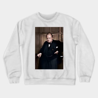 Sir Winston Churchill in colour Crewneck Sweatshirt